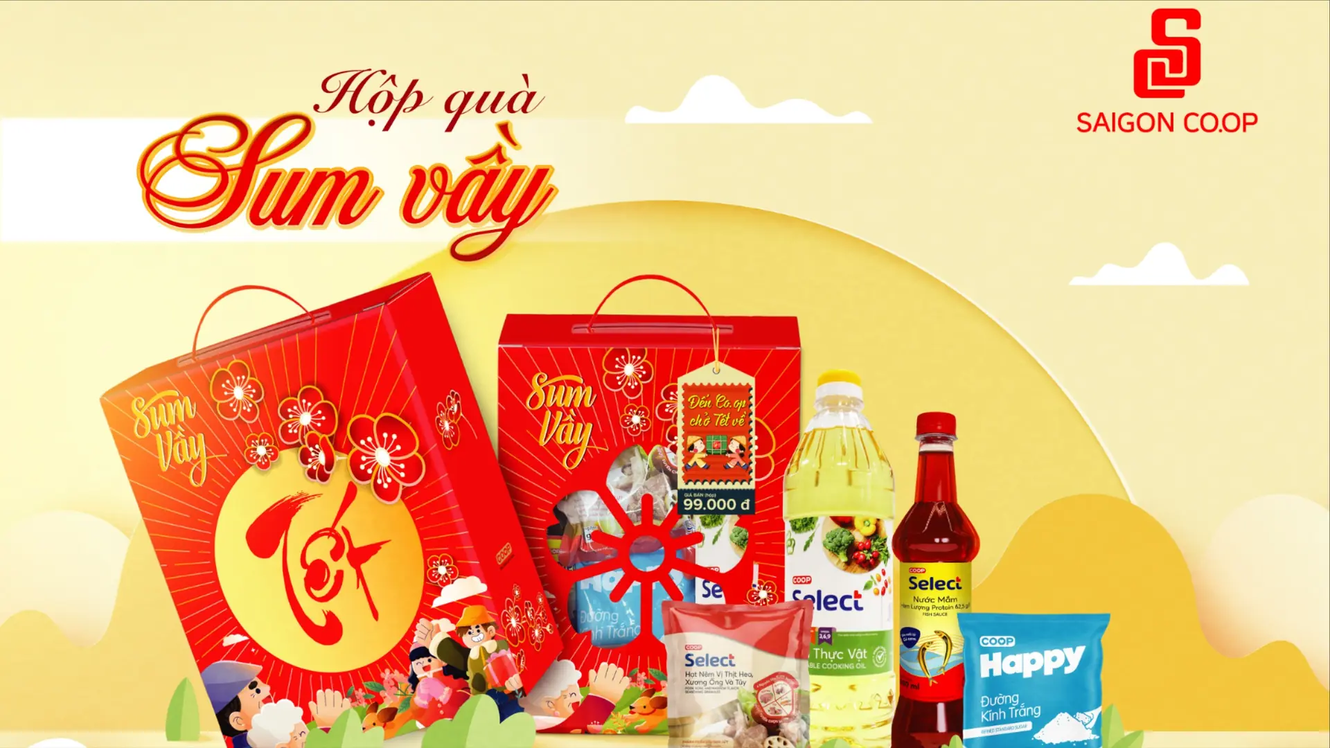 Giỏ quà Tết 2026 ưu đãi đến 32% đáp ứng nhu cầu đủ - đúng – tiết kiệm